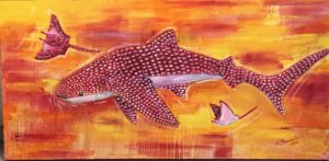 whale shark painting